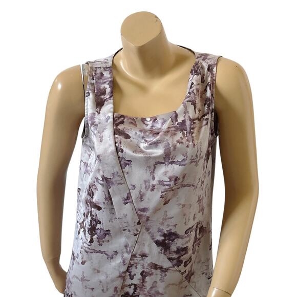 SIMPLY VERA VERA WANG Womens Size Medium Asymmetric Neck Tank Top Shirt - Picture 5 of 8